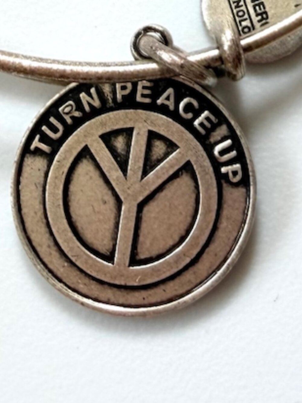 ALEX AND ANI Turn Peace Up bracelet, silver, OS - Picture 3 of 3